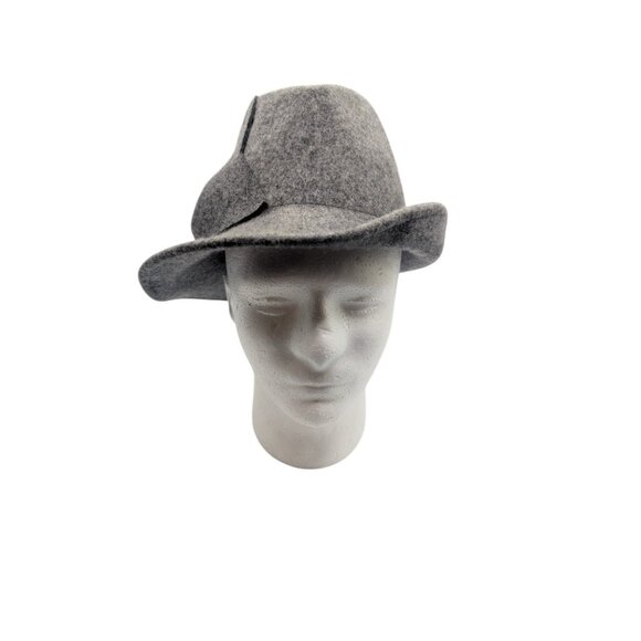 Nine West Womens Gray Wool Fedora Hat With Bow Accent o/s - Picture 2 of 7